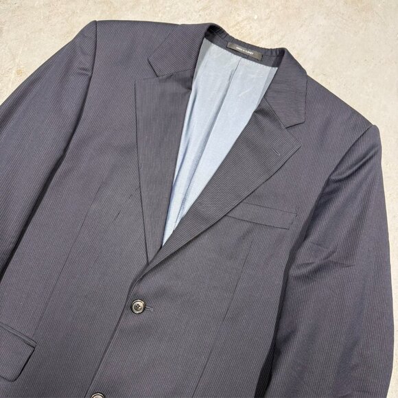 Hugo Boss Suit 2pc Pinstripe Wool Navy Blue "Gable/Vegas" 40 R 36x30 - Picture 2 of 12